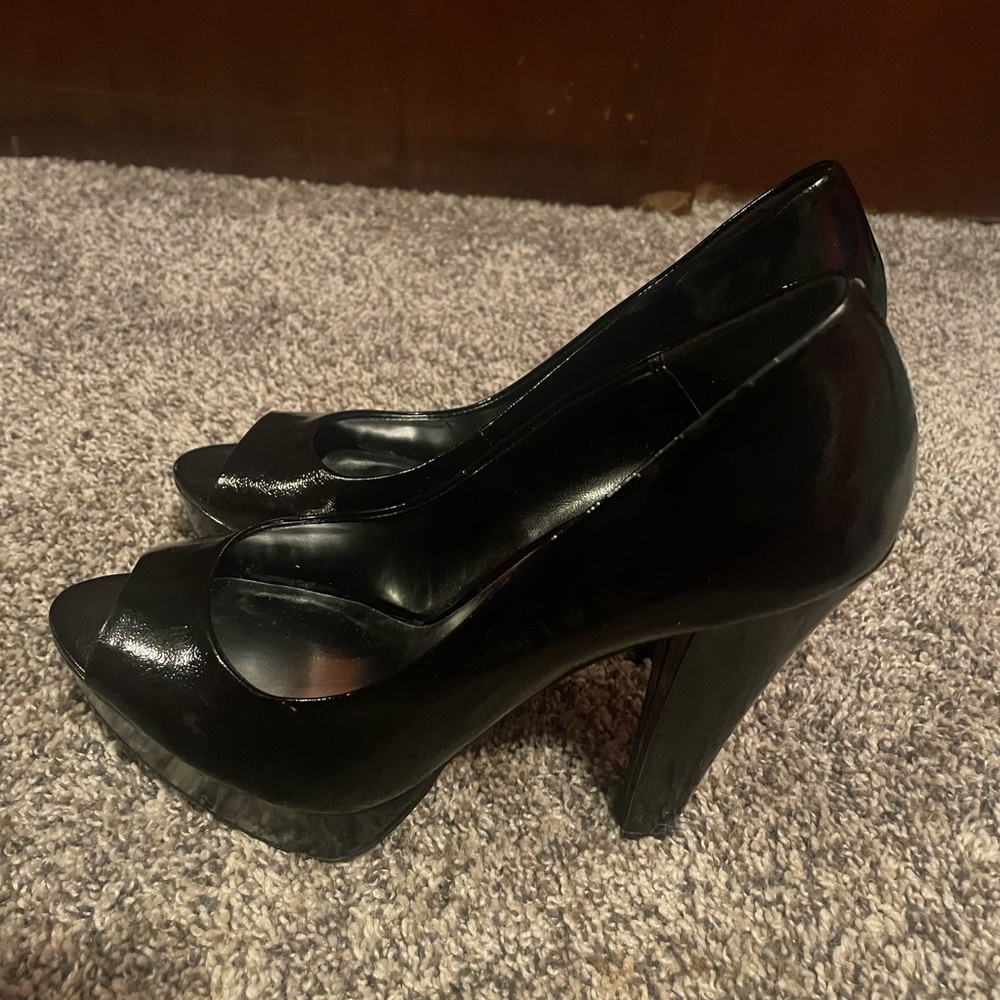 City Streets Black Platform Heels - Picture 3 of 5
